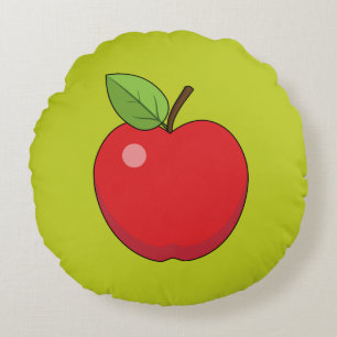 Red Apple Round Pillow