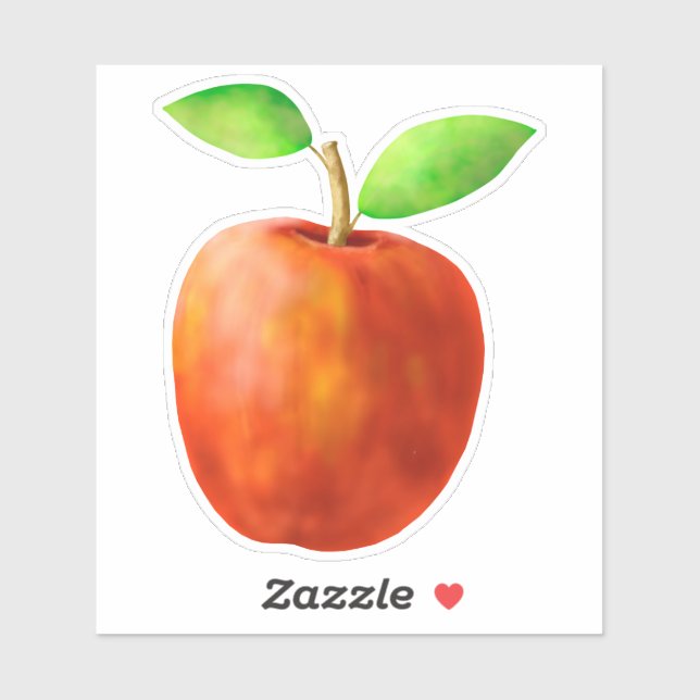 Red apple sticker (Sheet)