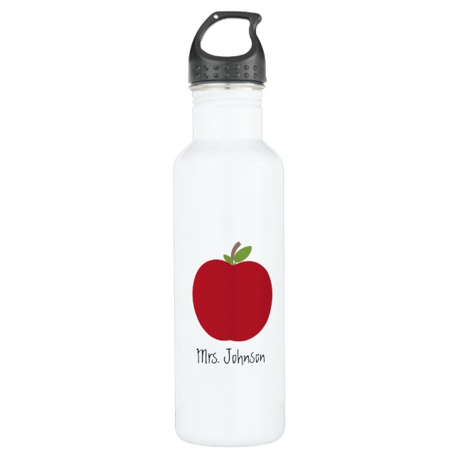 Red Apple Teacher 710 Ml Water Bottle (Front)