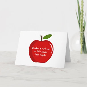 Red Apple Teacher Appreciation Card