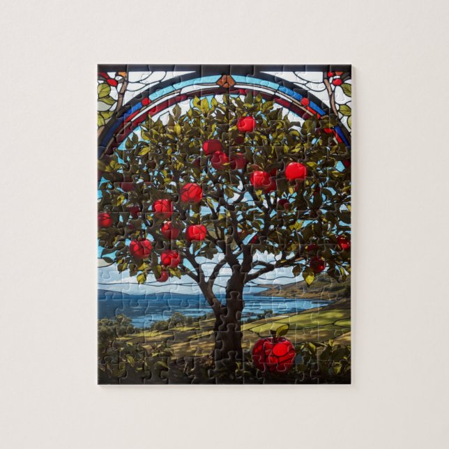 Red Apple Tree Jigsaw Puzzle (Vertical)