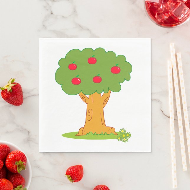 Red Apple Tree Napkin (Creator Uploaded)
