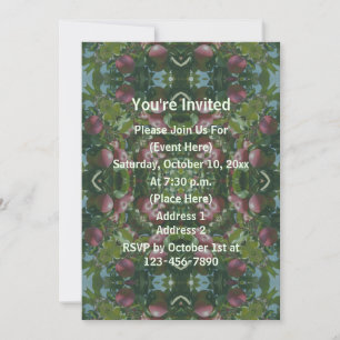 Red Apples Abstract Party Invitation