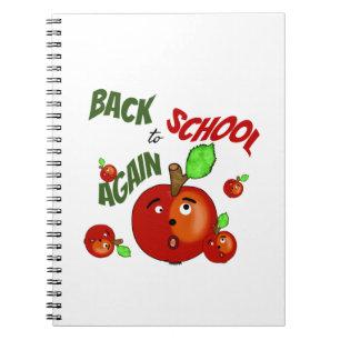 Red apples back to school notebook