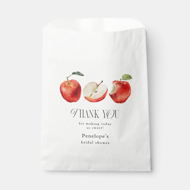 Red Apples Bridal Shower  Favour Bag (Front)
