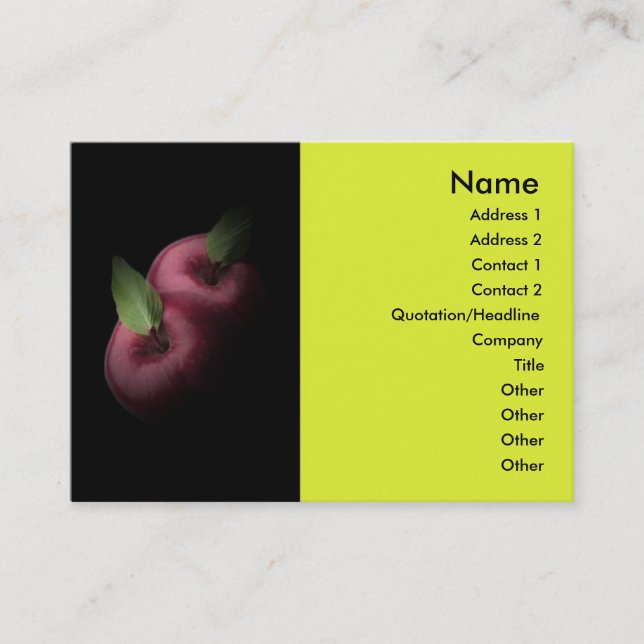 Red Apples Business Card (Front)