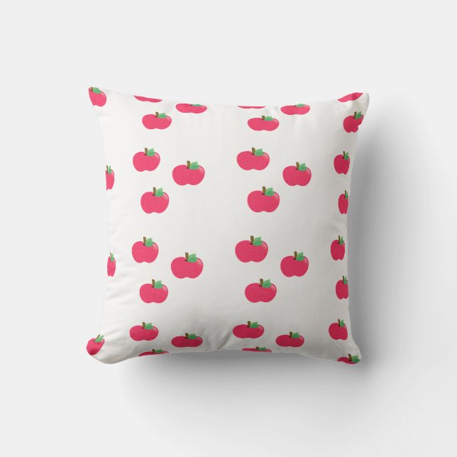 Red apples coderrp throw pillow (Front)