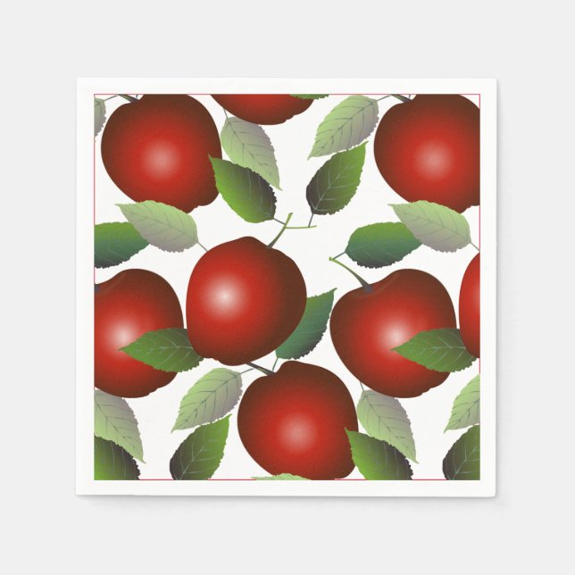 Red Apples Fruit Napkin (Front)