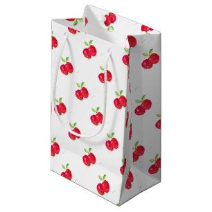 Red apples fruity painting gardener gift small gift bag