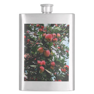 Red apples hip flask