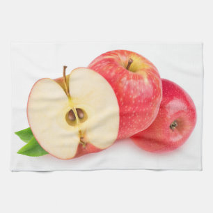 Red apples kitchen towel