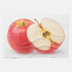 Red apples kitchen towel