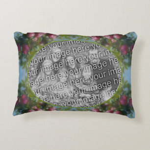 Red Apples On Tree Frame Add Your Photo Accent Pillow