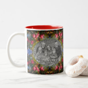 Red Apples On Tree Frame Add Your Photo Two-Tone Coffee Mug