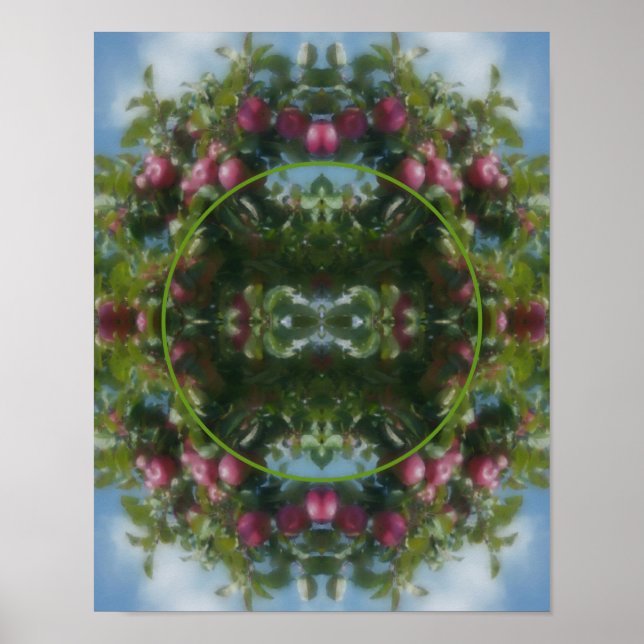 Red Apples On Tree Frame Create Your Own Photo Poster (Front)