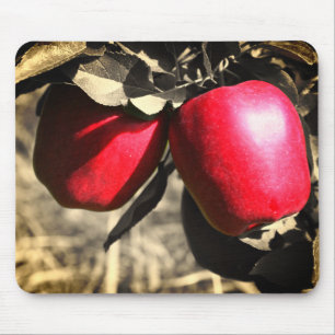 Red Apples On Tree Mouse Pad