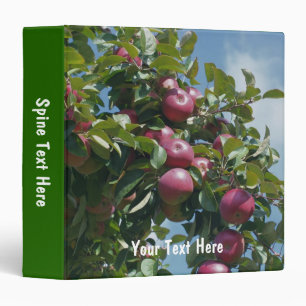 Red Apples On Tree Nature Personalized Binder