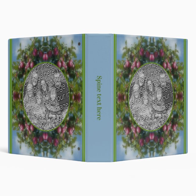 Red Apples On Tree Painting Add Your Own Photo Binder (Background)