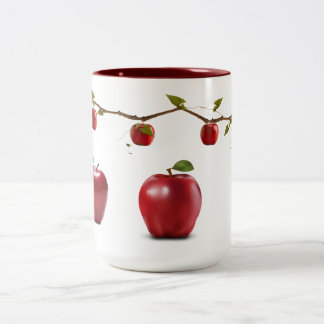 Red Apples Two-Tone Coffee Mug