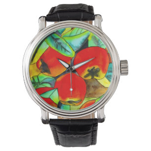 Red Apples watercolor original art painting Watch