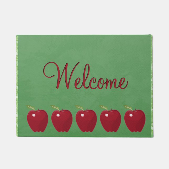 Red Apples Welcome Doormat (Front)