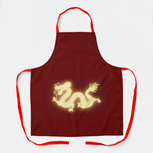 Red apron with gold details Chinese new