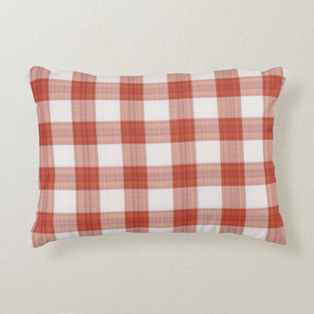 Red Argyle Accent Pillow (Front)