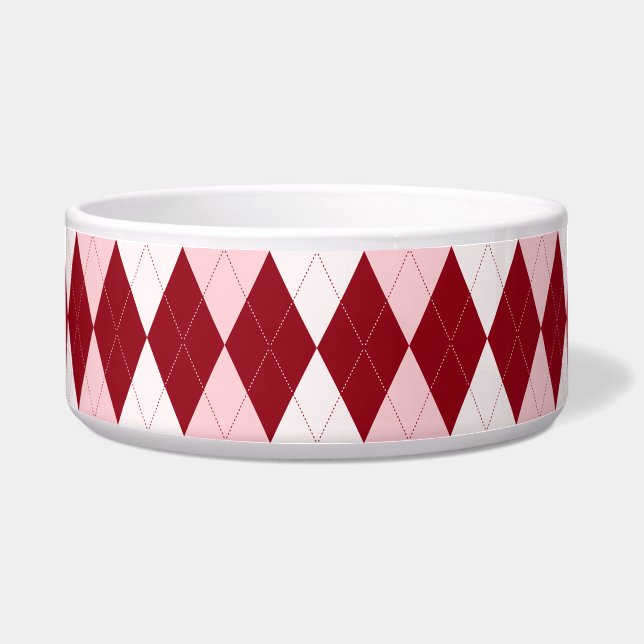 Red Argyle Crimson Pink Small Diamond Shape (Front)