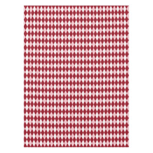 Red Argyle Crimson Pink Small Diamond Shape Tablecloth