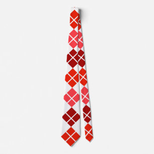 Red Argyle Custom Tie