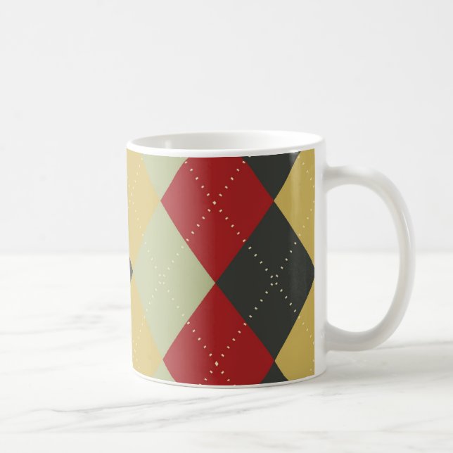 Red Argyle Mug (Right)