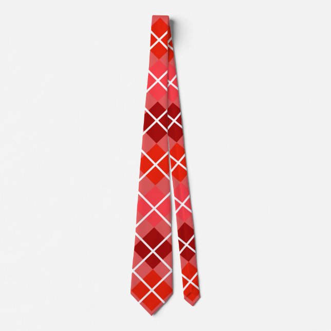 Red Argyle Tie (Front)