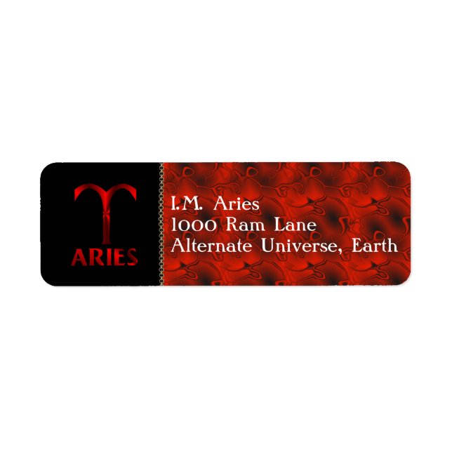 Red Aries Horoscope Symbol (Front)