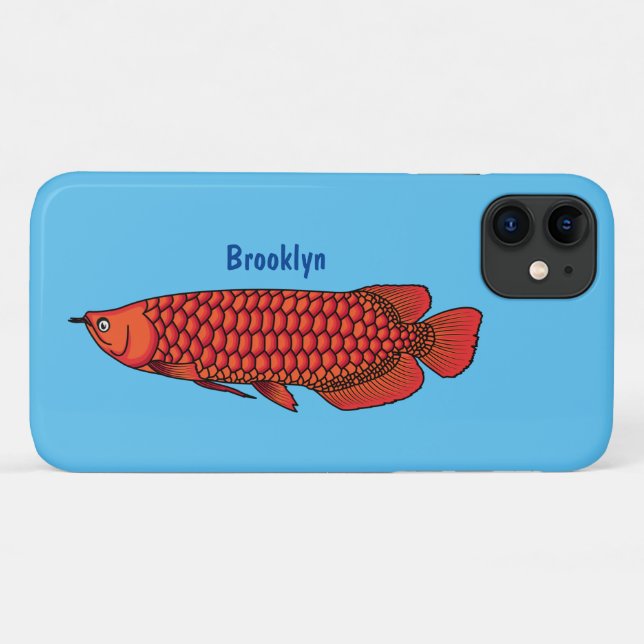 Red Arowana fish cartoon illustration Case-Mate iPhone Case (Back (Horizontal))