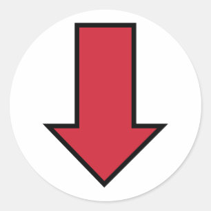 Red Arrow Classic Round Sticker