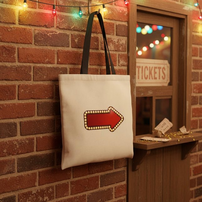 Red Arrow Sign with Lights Tote Bag (Creator Uploaded)