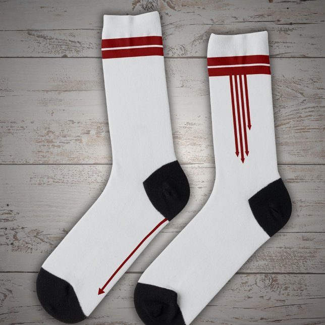 Red Arrows on White Socks (Creator Uploaded)