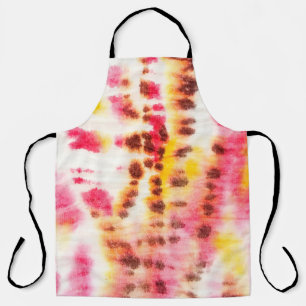 Red Artistic Dirty. Tie Dye Texture. Gray Brush Pa Apron