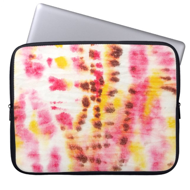 Red Artistic Dirty. Tie Dye Texture. Grey Brush Pa Laptop Sleeve (Front)