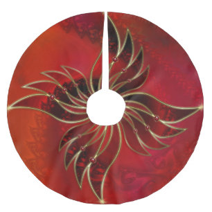 Red As the Flame Tree Skirt