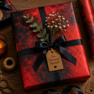 Red Ash Silence Wrapping Paper Sheet