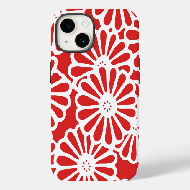 Red Asian Moods Floral Case-Mate iPhone Case (Back)