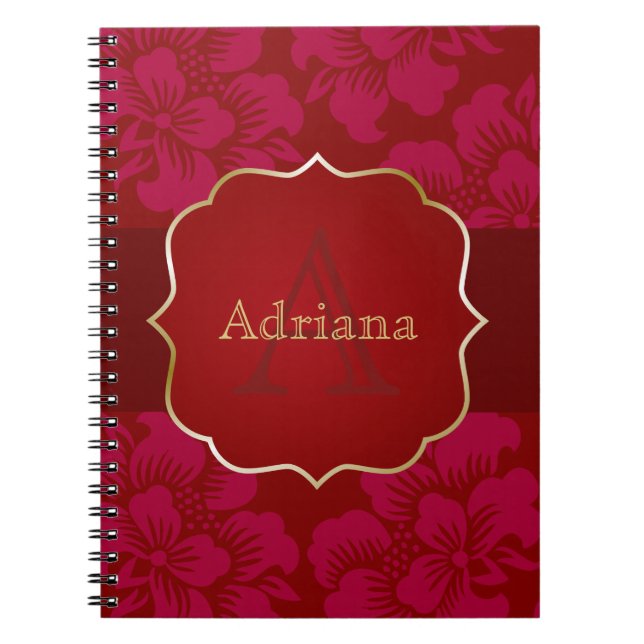 Red Asian Style Personalized Notebook (Front)