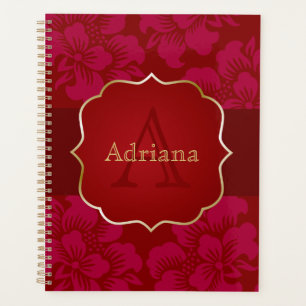 Red Asian Style Personalized Planner