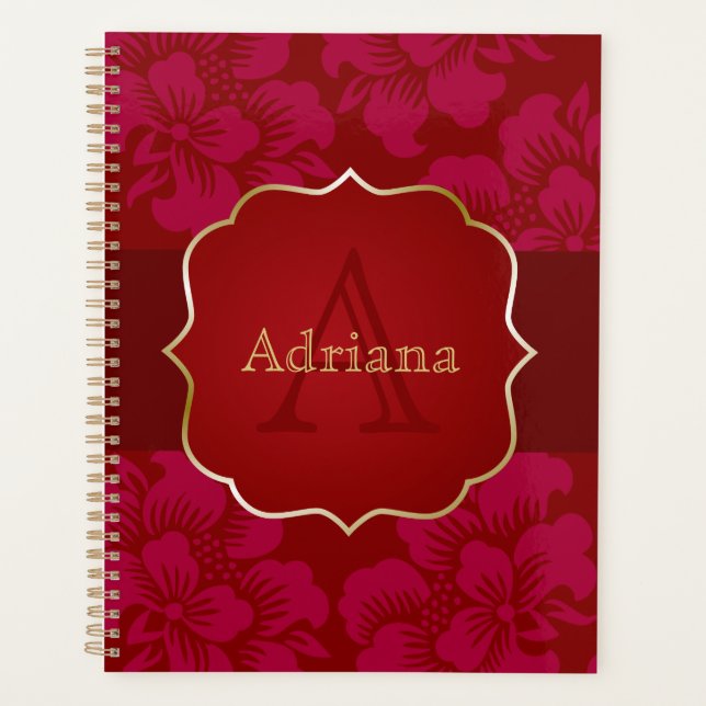 Red Asian Style Personalized Planner (Front)