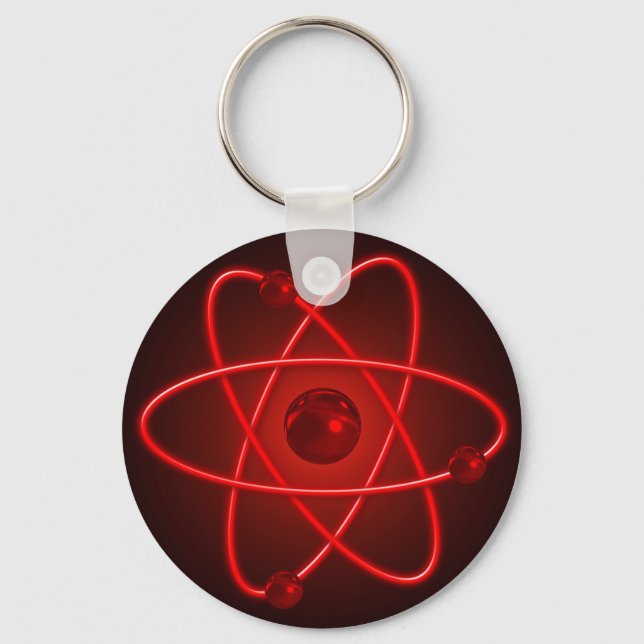 Red atom keychain (Front)