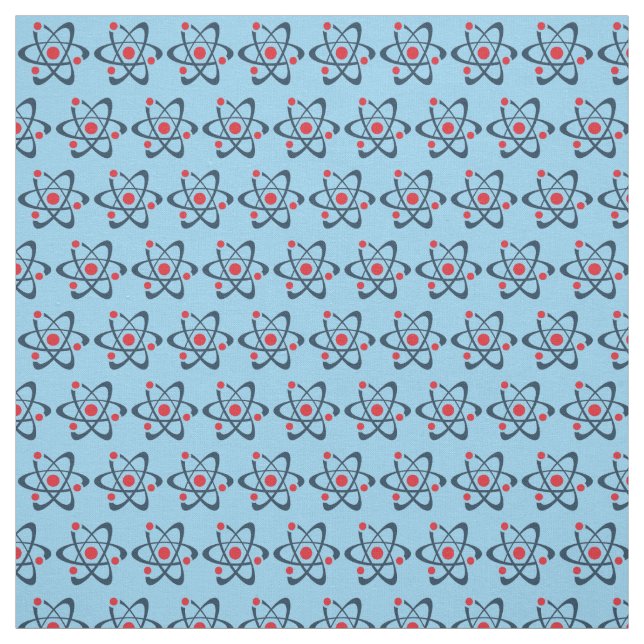Red Atoms Tiled Design Fabric (Swatch)