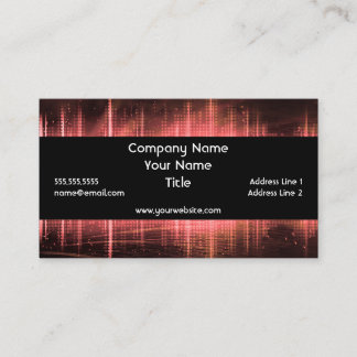 Red Audio Waveforms Sound DJ Audio Visual Business Card