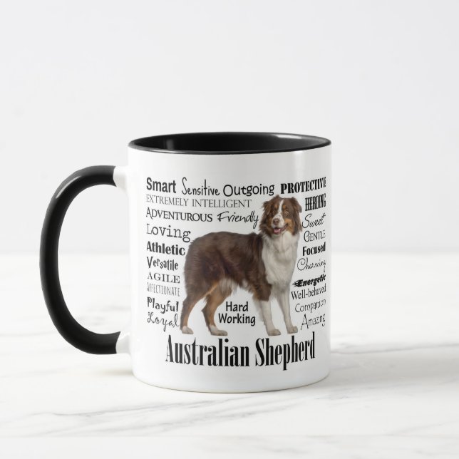Red Australian Shepherd Traits Mug (Left)