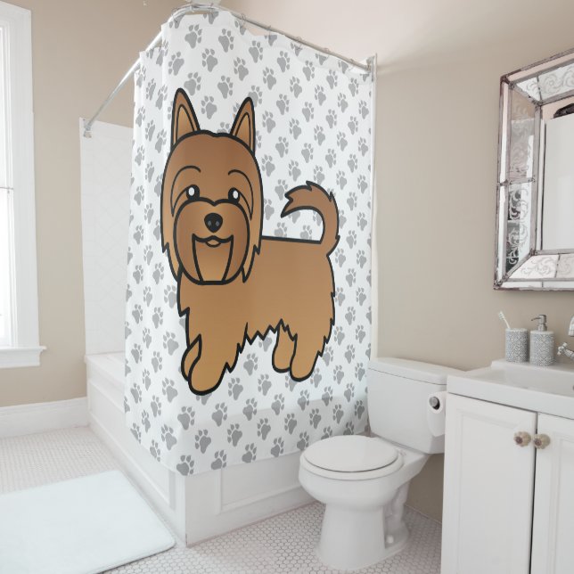 Red Australian Terrier Cute Cartoon Dog (In Situ)